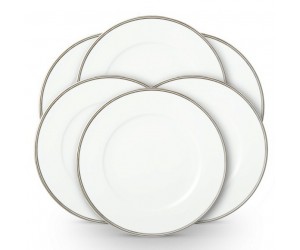 Тарелка обеденная WILSHIRE DINNER PLATE SILVER/WHITE