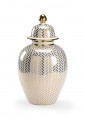 Ваза с крышкой керамическая Herringbone Coverd Urn - Gold