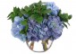 Цветы HYDRANGEA, BLUE PURPLE, GLASS BUBBLE