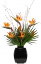 Цветы BIRD OF PARADISE, ORANGE, CERAMIC VASE