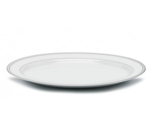 Тарелка WILSHIRE OVAL PLATTER SILVER/WHITE