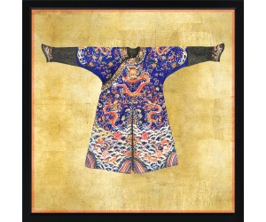 Постер Blue Kimono on Gold, Contemporary Black 621