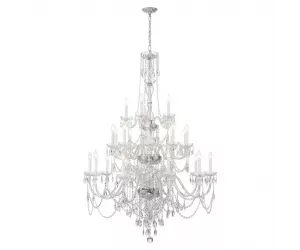 Люстра Traditional Crystal 25 Lipht Polished Chrome Chandelier