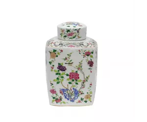 Ваза Чиноизери Флорал Циллиндр (Chinoiserie Floral Cylinder, мультицветная)