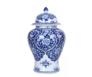 Ваза Темпл Джар Пионс (Temple Jar, голубые пионы), большая