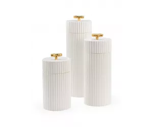 Сет ваз Уайт Бамбу Канистерс (White Bamboo Canisters)