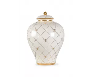 Ваза с крышкой Би Хамбл Джар (Bee Humble Jar, белая), маленькая