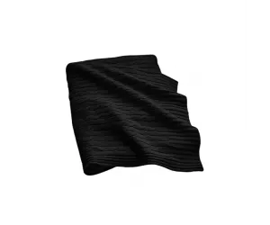 Плед Кейбл Кашемир Троу Бланкет (Cable Cashmere Throw Blanket), полночный чёрный