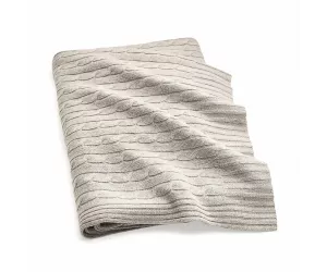 Плед Кейбл Кашемир Лайт Хизер Грей (Cable Cashmere Light Heather Grey)