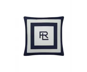 Подушка декоративная Холтон (Holton Throw Pillow), тёмно-синяя/белая