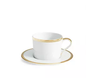 Чашка чайная Уилшир Ти Кап Сосер (Wilshire Tea Cup Sauc), золотой / белый