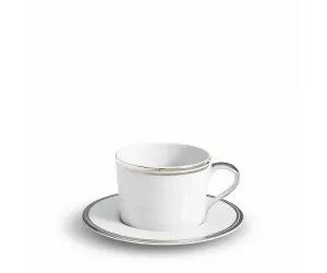Чашка чайная Уилшир Ти Кап Сосер (Wilshire Tea Cup Sauc), серебряный / белый