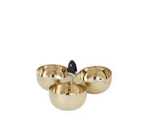 Чаша для орехов Уайатт Трипл Нат Боул (Wyatt Triple Nut Bowl), морской / золотой