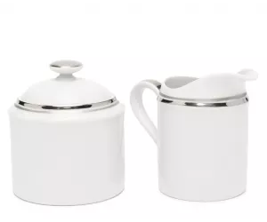 Комплект сливочников Уилшир Кример Сет (Wilshire Creamer Set), серебряный / белый