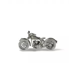 Декоративная статуэтка Мотоцикл Эли, серебро (Ely Motorcycle Silver)