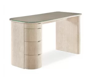 Письменный стол Микко (Micco With Glass Top), с стеклянной столешницей