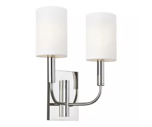 Бра Брианна Дабл Сконс (Brianna Double Sconce), матовая черная сталь