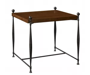 Приставной стол Иония (Ionia Side Table With Square Wood Top), с квадратной деревянной столешницей