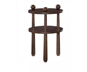 Приставной стол Чад (Chad Side Table Walnut), с деревянной столешницей