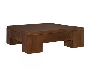 Журнальный стол Микос (Mikos Cocktail Table With Wood Top), с деревянной столешницей