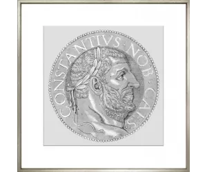 Постер Голтциус Коинс Грей 5, рама 424 (Goltzius Coins Grey 5, frame 424)