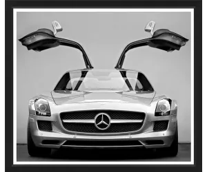 Постер Мерседес SLS Галлвинг 2014, рама 429 (2014 Mercedes SLS Gull-Wing, frame 429)