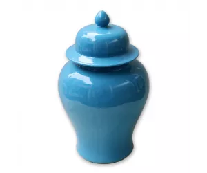 Ваза Темпл (Cyan Blue Temple, голубая), маленькая