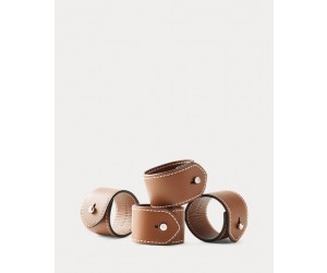 Кожаные кольца для салфеток Wyatt S/4 Napkin Rings, Saddle