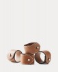 Кожаные кольца для салфеток Wyatt S/4 Napkin Rings, Saddle