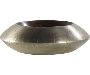 Декоративная чаша Bangle Bowl платина и дерево