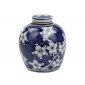 Ваза бело-голубая мини Tiny Lid  Jar Blue Plum Petal