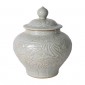 Ваза фарфоровая Sage Green Embossed Fish Ginger Jar