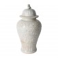 Ваза фарфоровая Sage Green Embossed Fish Temple Jar