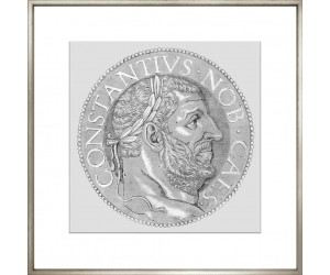 Постер Goltzius Coins Grey 5, рамка 424