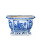 Ваза керамическая  Blue And White Porcelain Octagonal Planter Floral Bird Motif